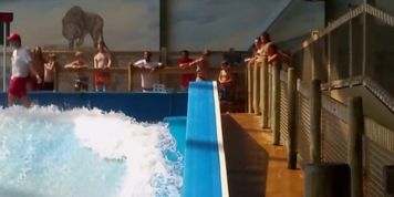 Hot teen girl at the water slide
