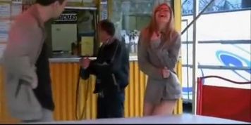 Cute blonde flashing