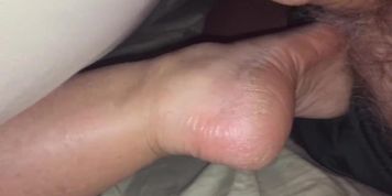 I slip into bed with Ann for some Foot Fun 