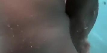 Mature woman spied while showering