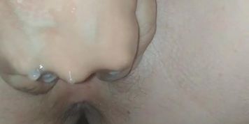 Fingering myself to finish and squirted
