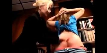 Teen gets spanked