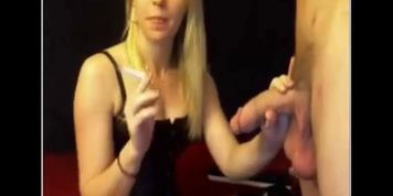 Hot webcam blonde smoking blowjob