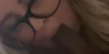 BBW sucking a BBC while waiting for uber