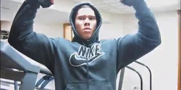 hot young bodybuilder flexing worship