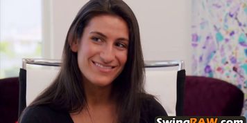 Aamteur swingers having sexy orgy in reality show
