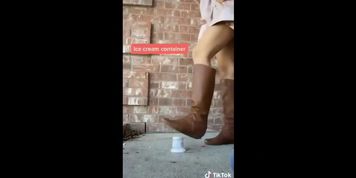 Immature Boots Crush Goddess (Gina Carano)