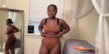 Phat Ass Ebony Panty Try On 31