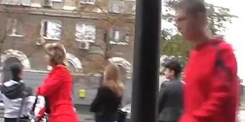 Nifty upskirt movie with a trendy blond