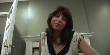 Innocent amateur cutie plays with a big dildo (Mila Beth, Victoria Tiffani)
