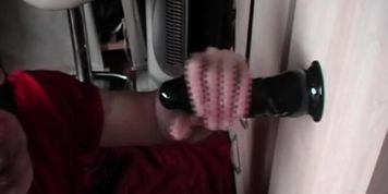 bbc oil dildo dick sucking