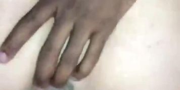 She jamming while sucking cock