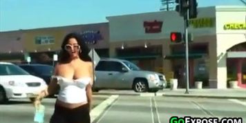 Busty Beauty Flashing Her Tits