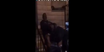 old guy getting a blowjob outside in nyc
