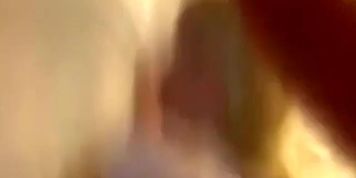 Hot Blonde taking it rough up her ass with dildos in her pussy