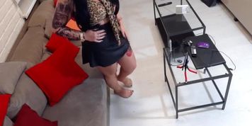 Tattooed Plus Size Model Filmed On Hidden Cam