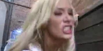 Shyla Stylez rides cock outdoors
