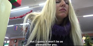 Busty blonde needs to pay the rent (Lovely Jewels, Real Fast)