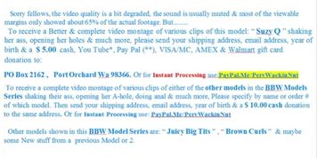 5th BBW XXL Web Cam Model (Promo Series)