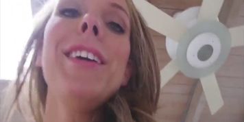 Blonde French stepmom Jane Doux POV style taboo sex