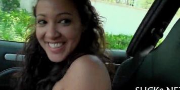 Bitch sucks dick inside the car - video 17