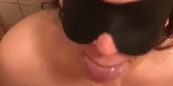 BBW slut wife's first taste of my piss
