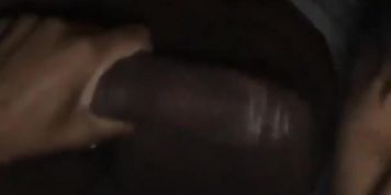 Latina sucking my big black cock 