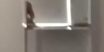 Giving her cock while people are home