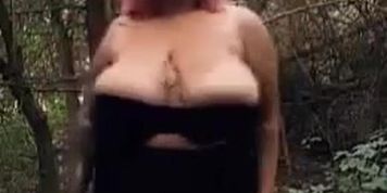 huge boobs outside