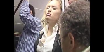 Blonde groped to orgasm on bus