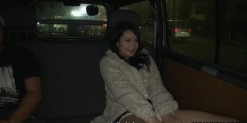 Japanese hitchhiker Ako Nishino blows a stranger's cock in the car uncensored.