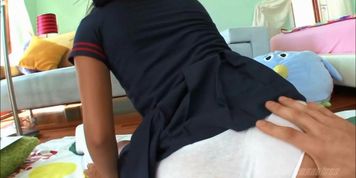 Playing Twister in a short skirt (Gigi Rivera)