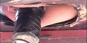 Humiliated Whore Machine Fucking in Public