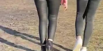 LEATHER PANTS CANDID VOYEUR AMATEUR TEEN GYAT (East European)