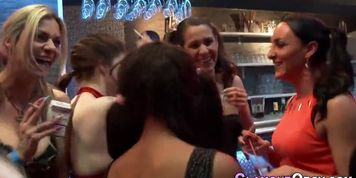 Party babes get eaten out