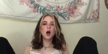 teen plays with herself (very cute)