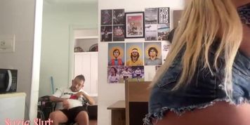 Blonde Day Laborer Sucks and Rides Her Wheelchair Boss Until He Cums in Her Mouth (Suzie Slut)