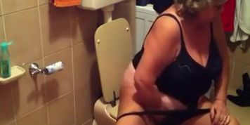 grandmother in the bathroom