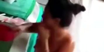 Sexy MILF Washing her pussy - Hidden Cam Clip