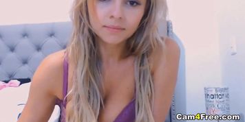 Beautiful blonde with big tits touches herself (Beauty Dior)