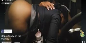 ebony with a shelf ass gives road head
