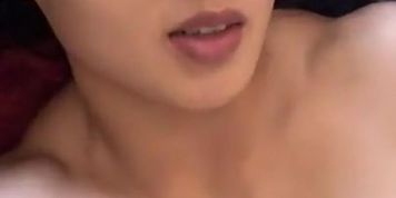 Solo Asian milf talking, then masturbating