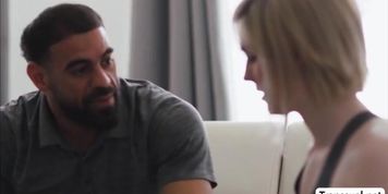 TS Ella tries deepthroating Daddys boner (Ella Hollywood)