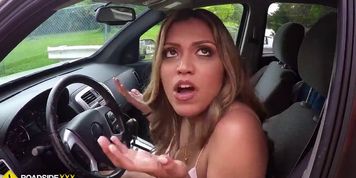 BANG - Roadside - Big titty Latina fucks her mechanic (Nicole Ray)