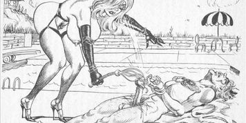Whipped and marked fiendish femdom bdsm art 