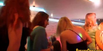 Party babes get cumshots