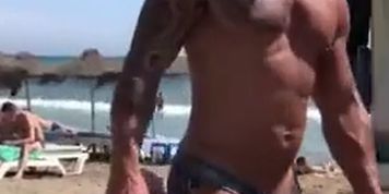 Monster bulge on the beach