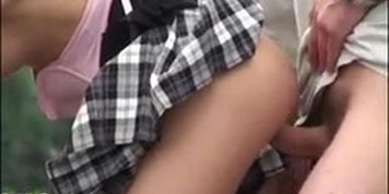 EXTREME PUBLIC 3-way with YOUNG TEEN girl Part 2