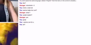 Nice blonde with amazing boobs make me cum on omegle