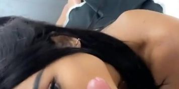 Skinny Teen With Cute Face Gives Sensual Blowjob